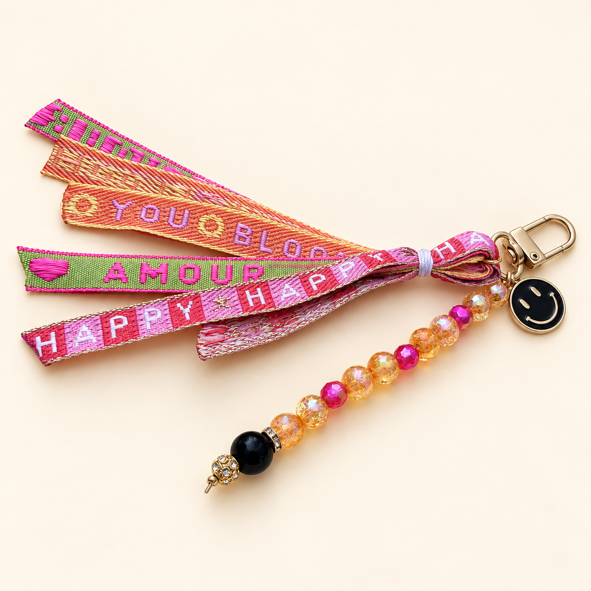 Happy Vibes Tassenhanger - Enjoia Kids – Bagcharm Confetti Kiss