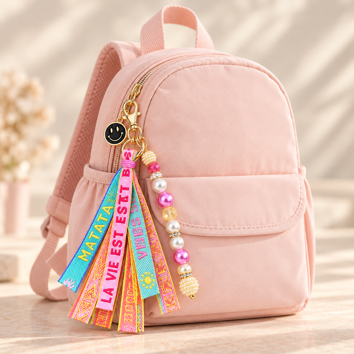 Happy Vibes Tassenhanger - Enjoia Kids – Bagcharm (foto 4)