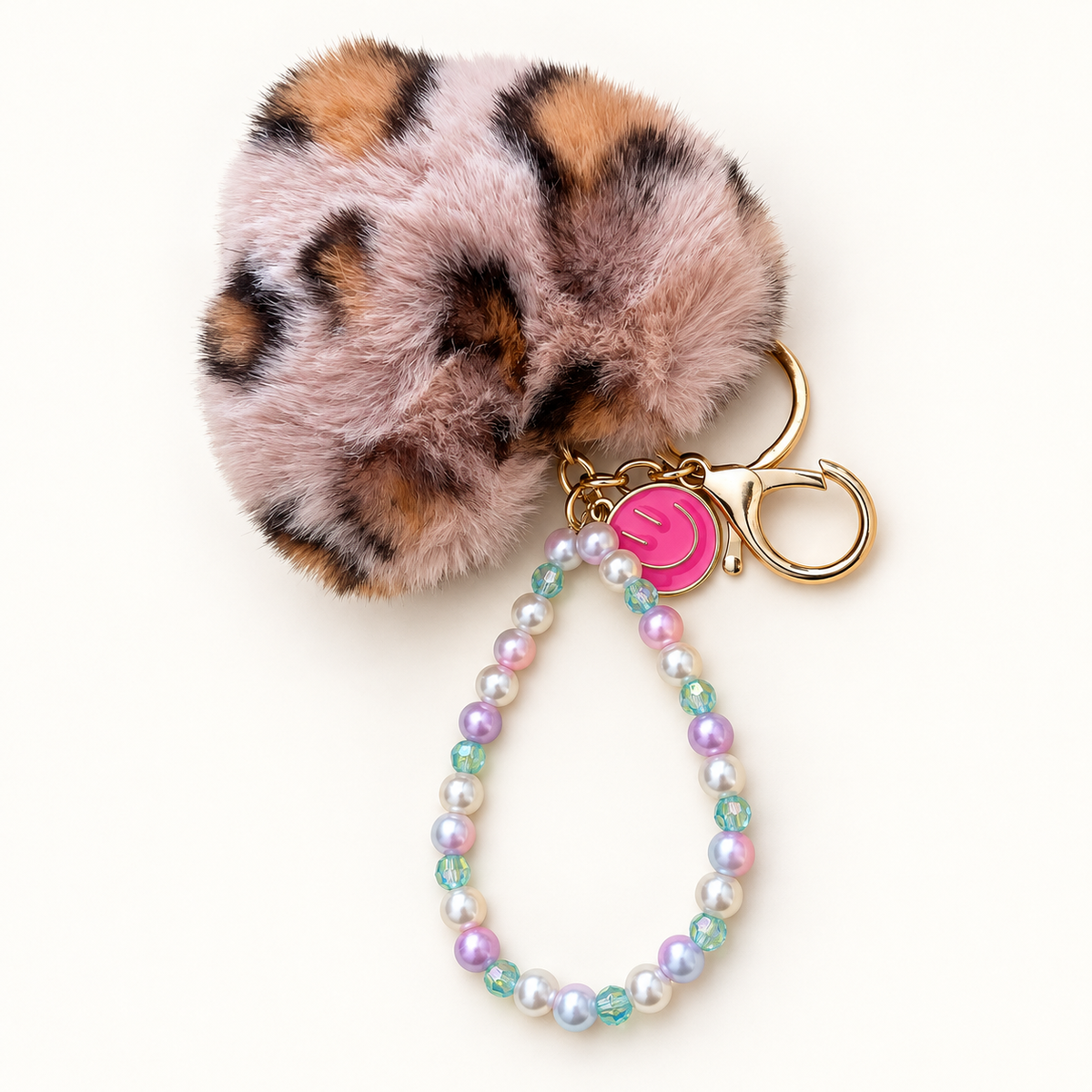 Faux Fur Charm – Sleutelhanger Midnight Blush | Enjoia
