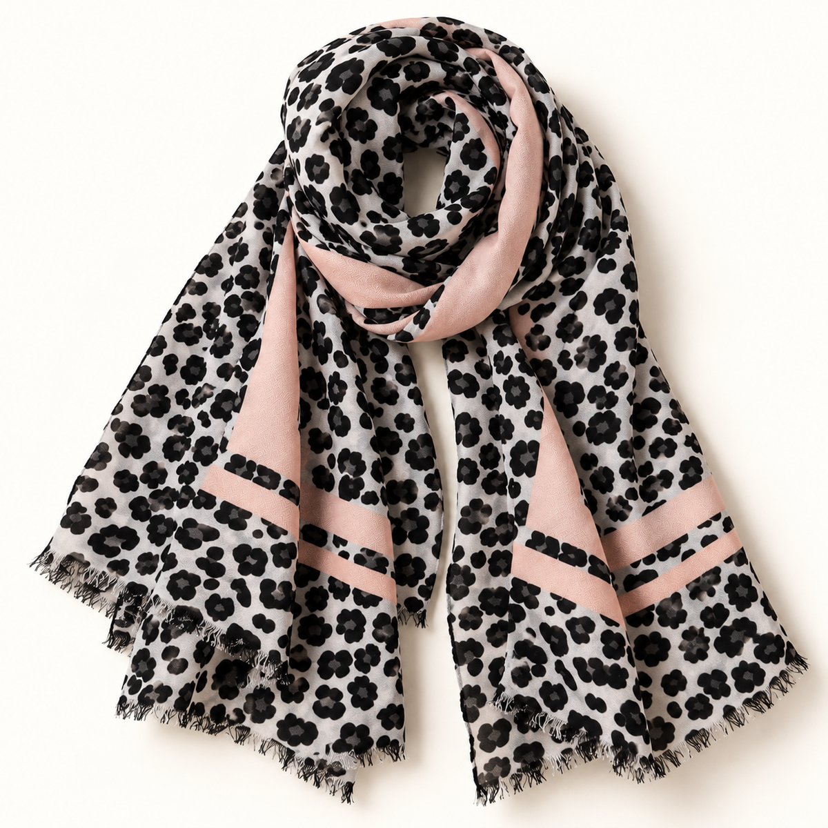 Blush Leopard stoffen sjaal – onderdeel The Scarf Lover Set