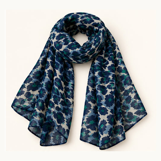 Soft Muse – stoffen sjaal, variant Ocean Leopard | Enjoia Jewellery