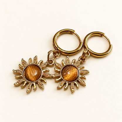 Enjoia Hoops | Charm Edition – Oorbellen Tiger Sun