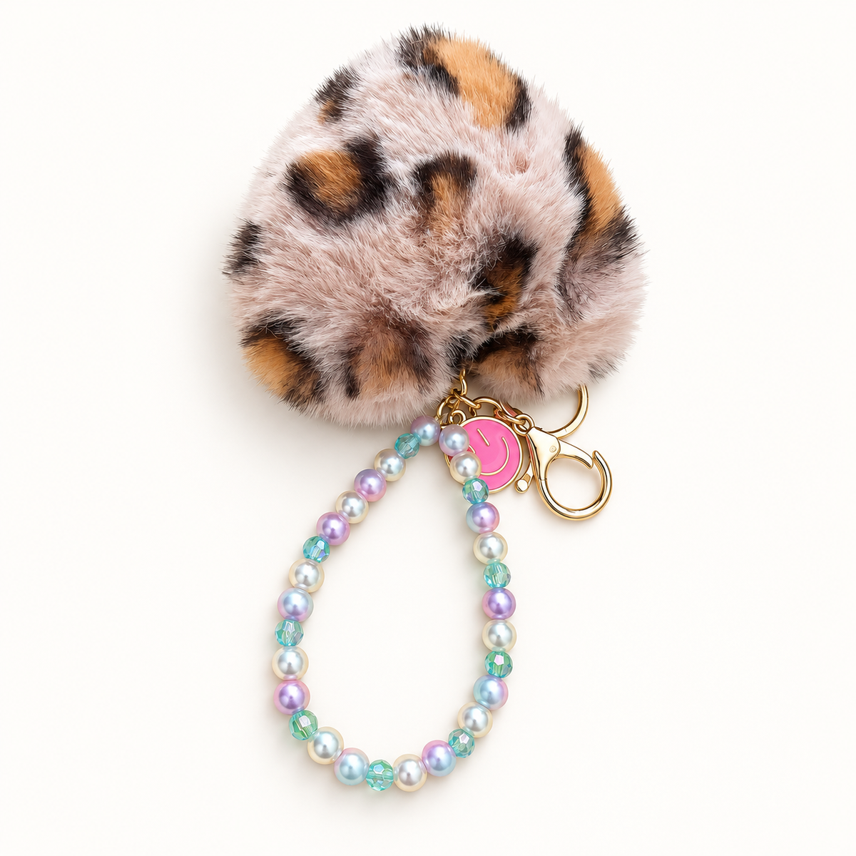 Zachte faux fur tassenhanger met kralen en decoratieve details | Enjoia