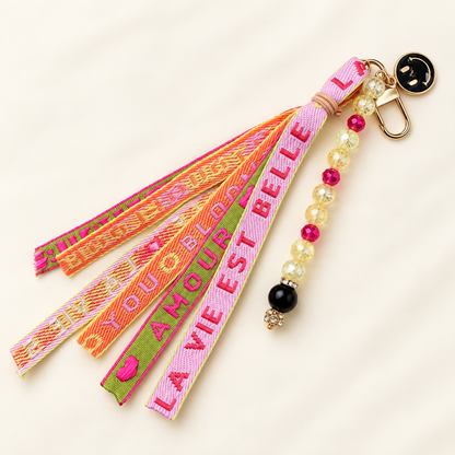Happy Vibes Tassenhanger - Enjoia Kids – Bagcharm Sunshine Rebel
