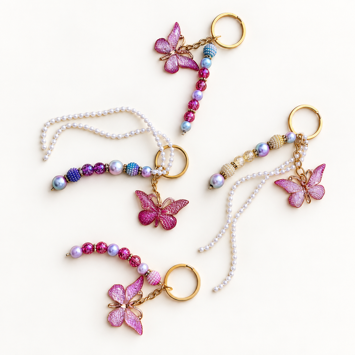 Butterfly Charm Tassenhanger | Enjoia Kids – handgemaakte tassenhanger (foto 1)