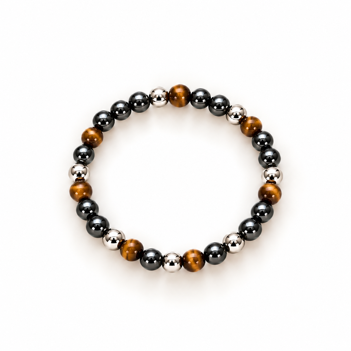 Glanzende kinderarmband van kralen – Tiger Mix 4 mm | Enjoia