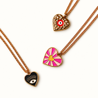 Gouden Hartjes met Oogmotieven | Enjoia