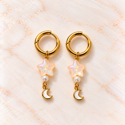 Goudensterren enmaanoorbellenopmarmer – Peach Moonrise | Enjoia
