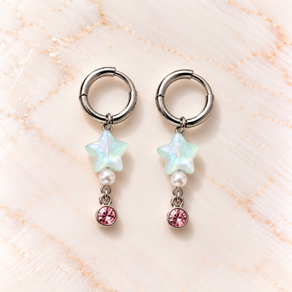 Iriserende steroorbellen op marmer – Mint Stardust | Enjoia