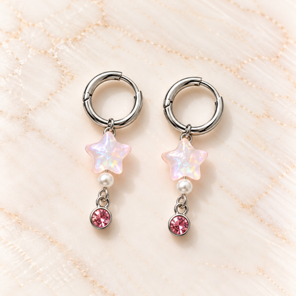 Iriserende steroorbellen op marmer – Blush Twinkle | Enjoia