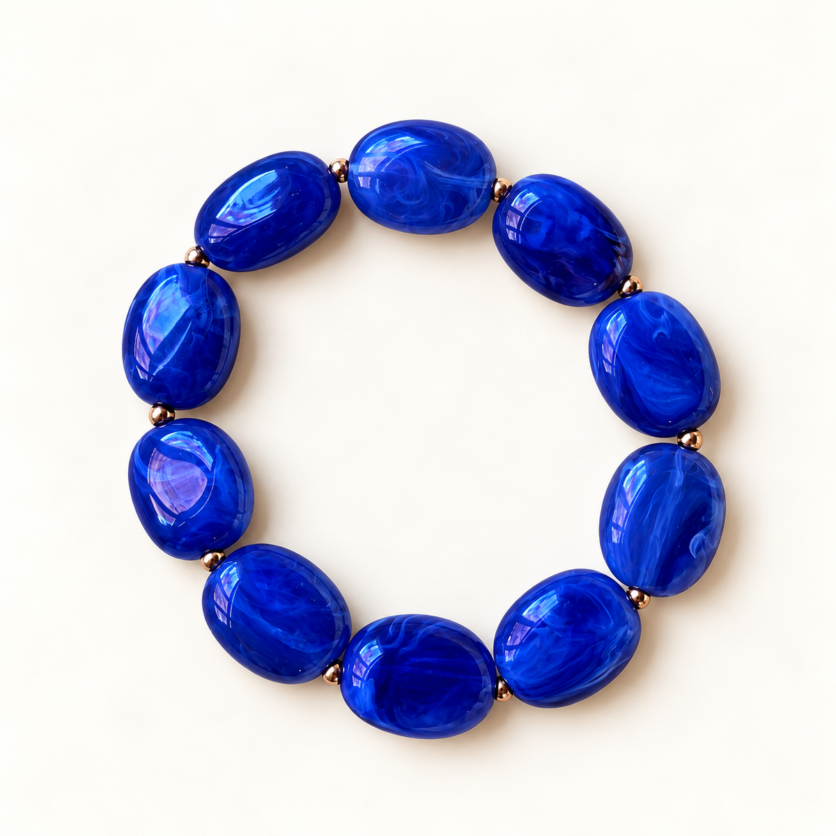 Kobaltblauwe parelmoeren armband – Cobalt Crush | Enjoia