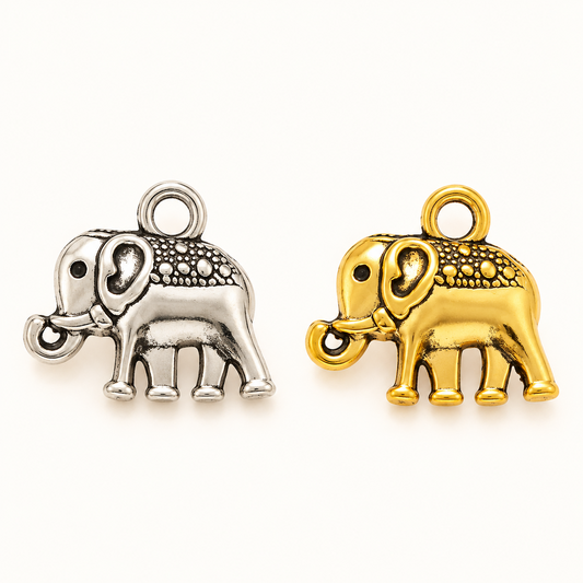 Olifant bedels zilver en goud – Enjoia Keychain Builder