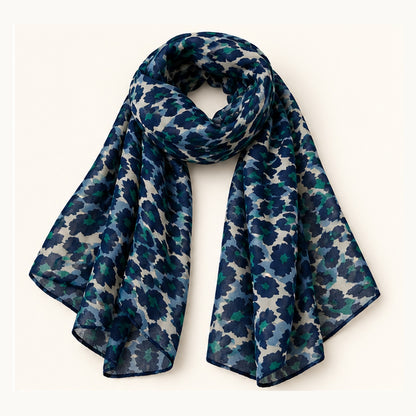 Soft Muse – stoffen sjaal, variant Ocean Leopard | Enjoia Jewellery