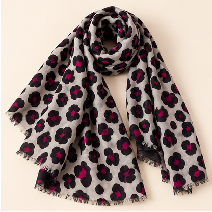 Soft Muse – stoffen sjaal, variant Pink Pop Leopard | Enjoia Jewellery